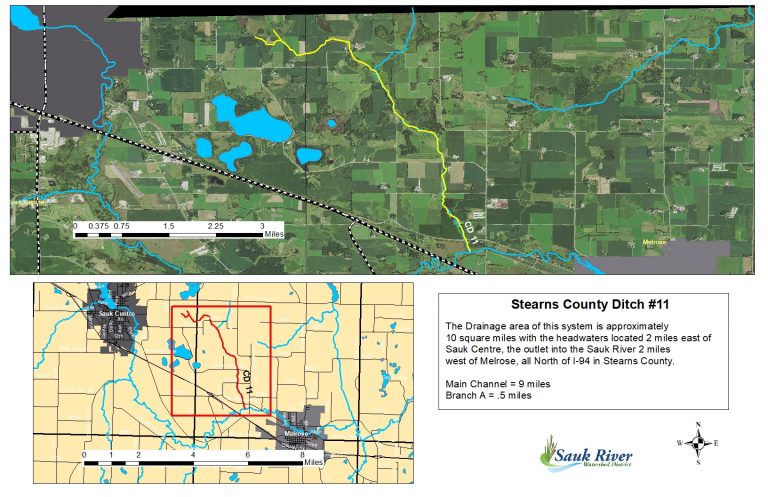 Sauk River Watershed District Stearns County Ditch 11 Map