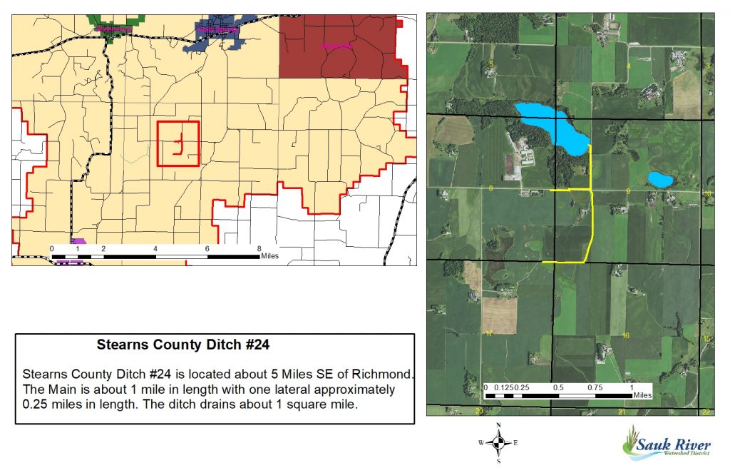 Sauk River Watershed District Stearns County Ditch 24 Map