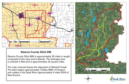Sauk River Watershed District Stearns County Ditch 26 Map