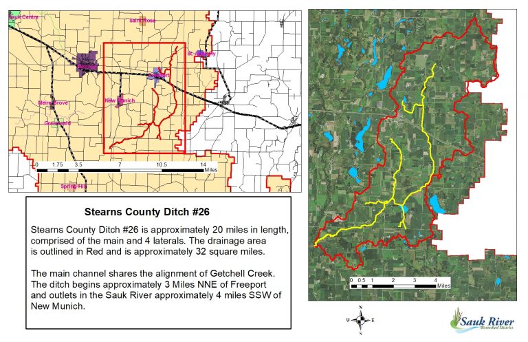 Sauk River Watershed District Stearns County Ditch 26 Map