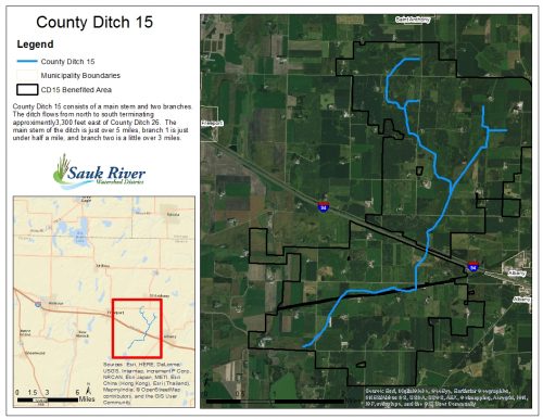 Sauk River Watershed District County Ditch 15 Map