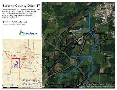 Sauk River Watershed District Stearns County Ditch 17 Map