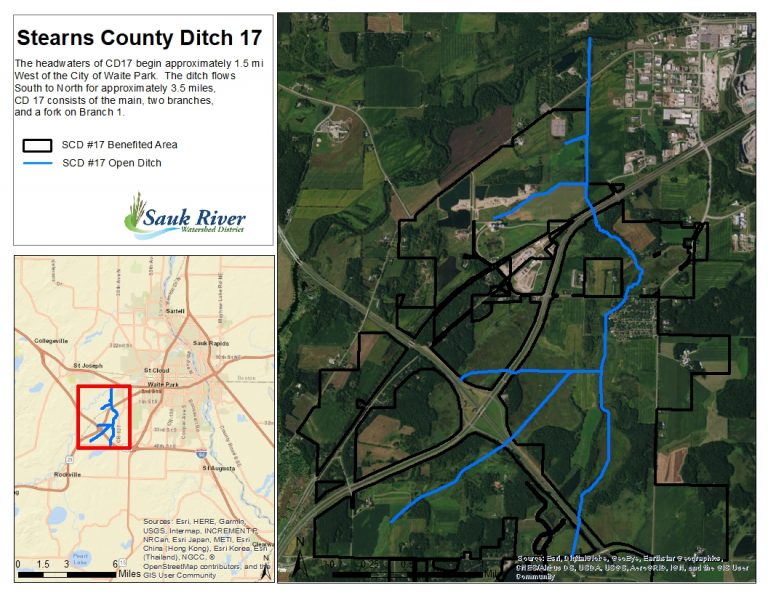 Sauk River Watershed District Stearns County Ditch 17 Map