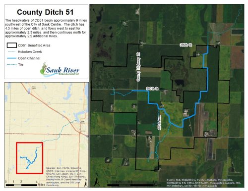 Sauk River Watershed District County Ditch 51 map