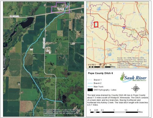 Sauk River Watershed District Pope County Ditch 6 Map